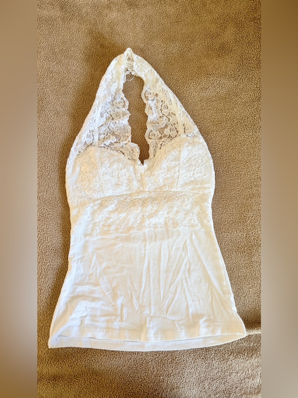 Love Culture - Size Small - Lace Halter Top Lot of 2 - White & Black Coquette